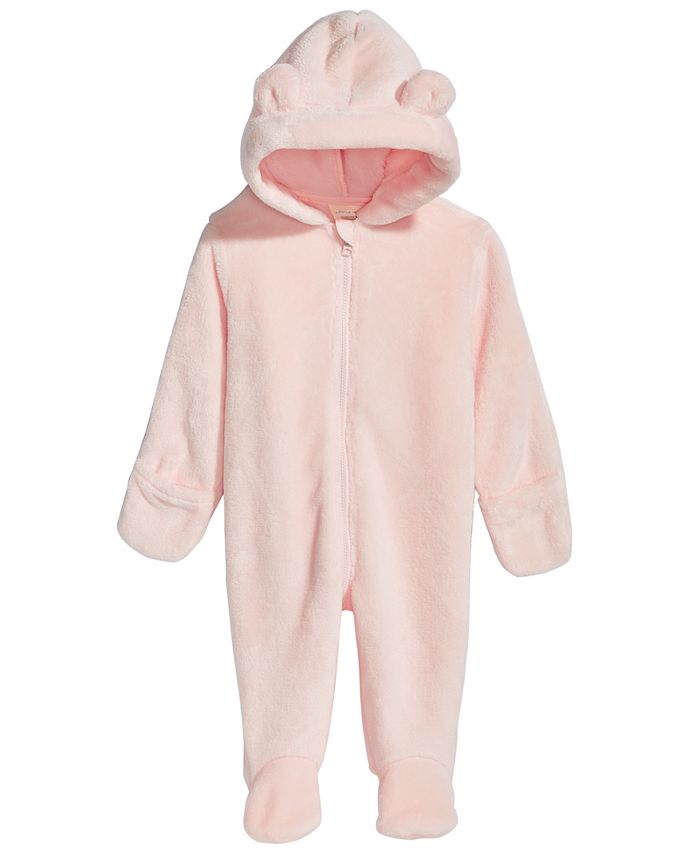 First Impressions Baby Boys & Girls Hooded FauxFur Footed Snowsuit, Created for Macy's Macy's
