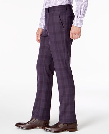 Nick Graham Men\'s Slim-Fit Dark Purple Plaid Suit - Macy\'s | Plaids