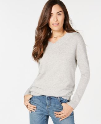 Charter Club Rhinestone-Embellished Pure Cashmere Sweater, Created for ...