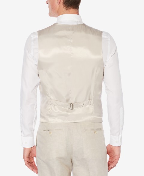 Мужские Perry Ellis Men's Linen Herringbone Vest