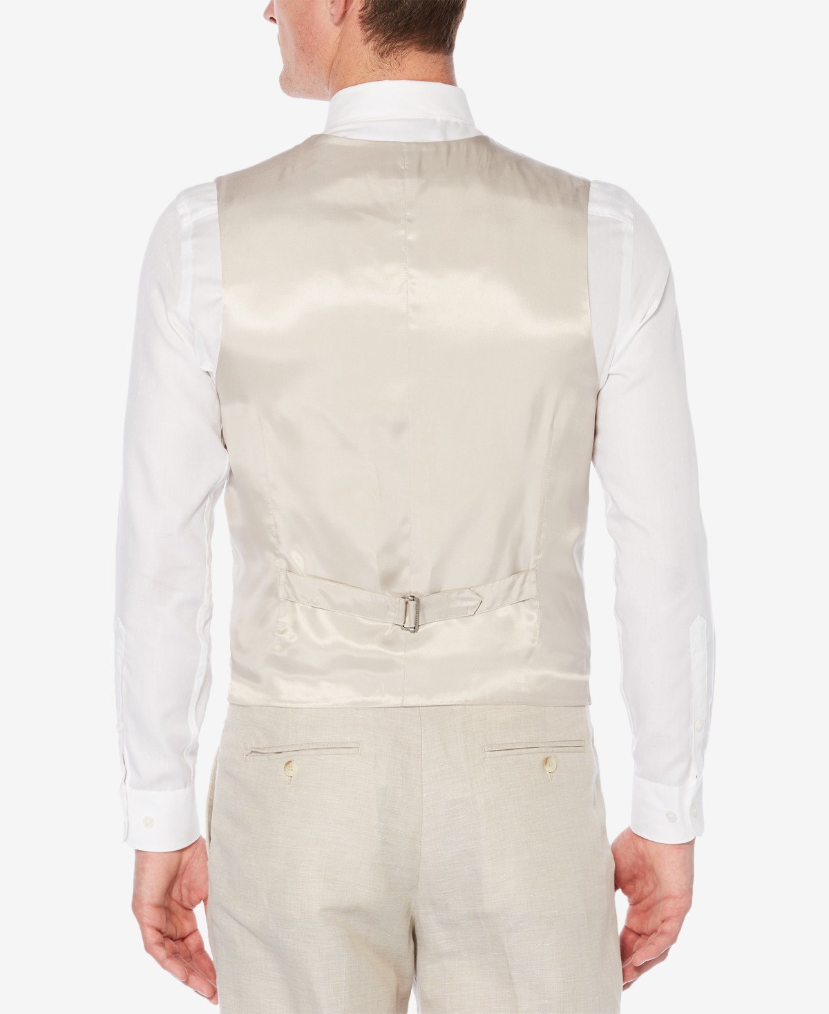 Мужские Perry Ellis Men's Linen Herringbone Vest — фото 1