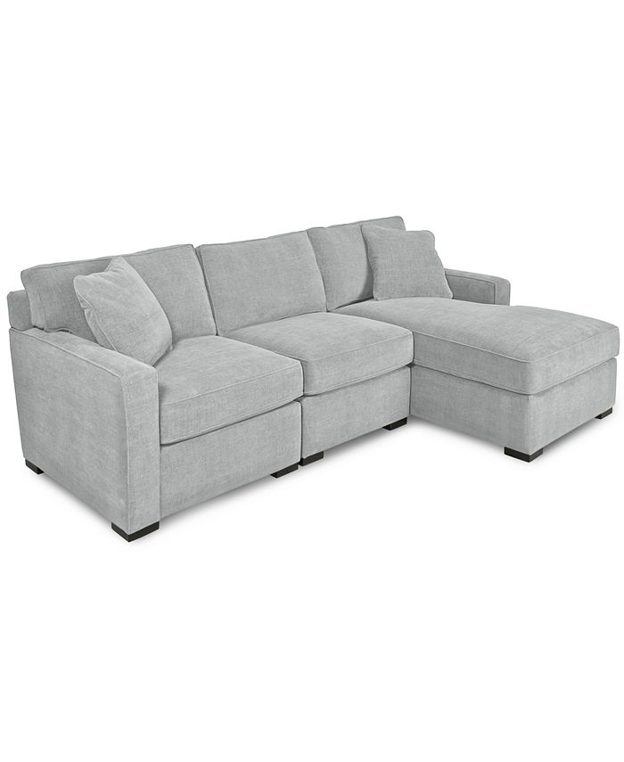 Furniture Radley 3Piece Fabric Chaise Sectional Sofa, Created for Macy