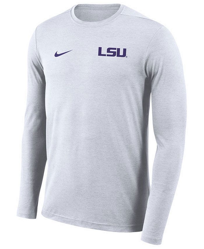 Nike Men's LSU Tigers Long Sleeve Dri-Fit Coaches T-Shirt - Macy's