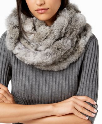 Marcus Adler - Rabbit-Fur Ruffled Infinity Scarf