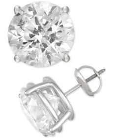 Macy's 2 carat store diamond stud earrings