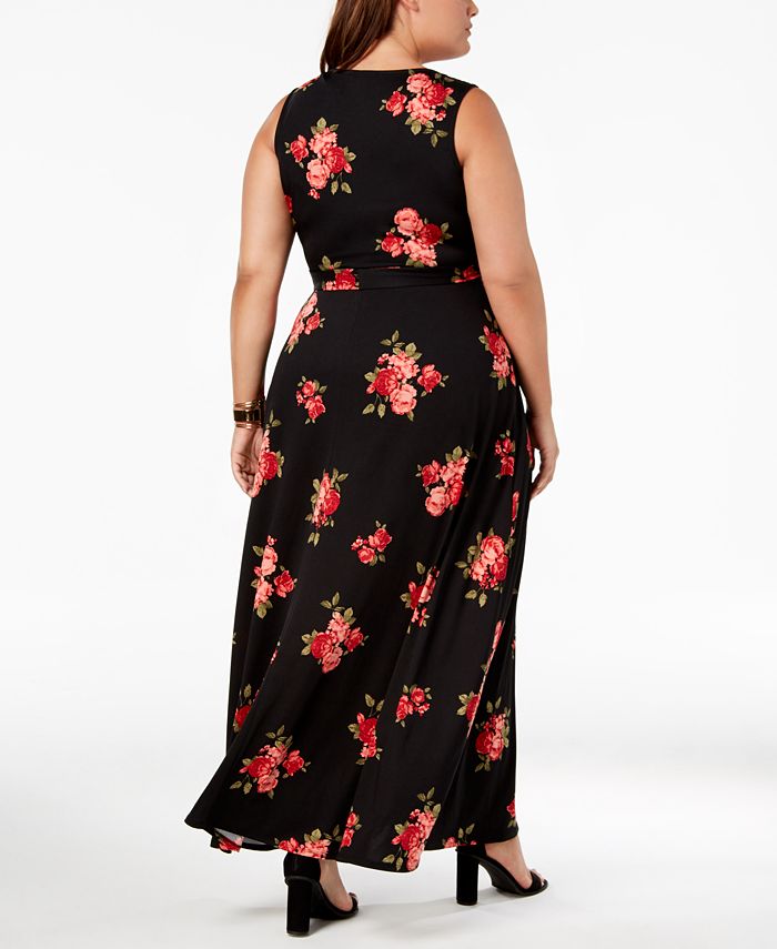 Love Squared Trendy Plus Size Faux-Wrap Maxi Dress - Macy's