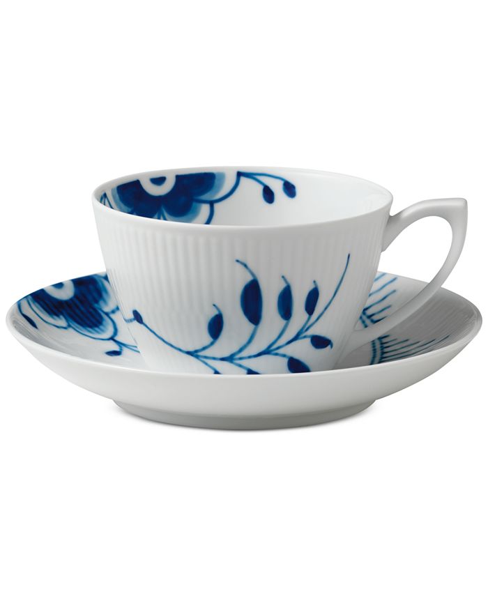 Royal Copenhagen - Blue Fluted Mega Teacup & Saucer