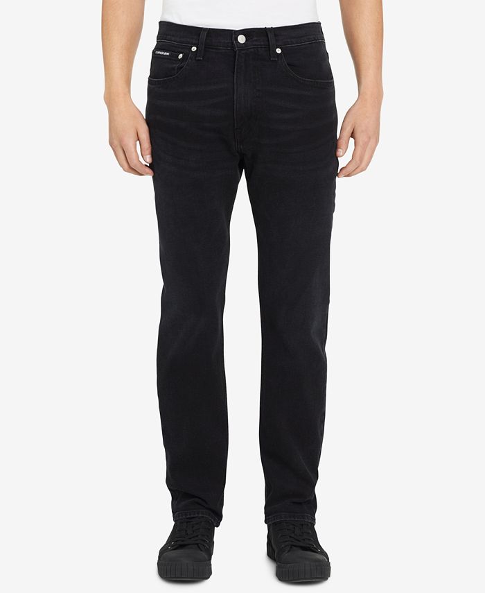Calvin Klein Jeans Men's Burlington Slim-Fit Stretch Black Jeans - Macy's