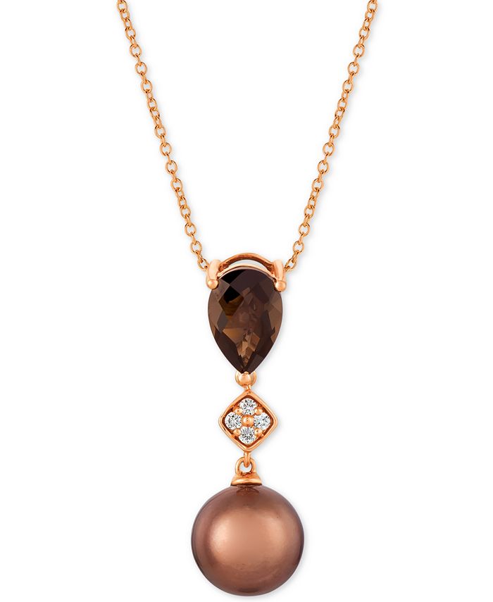 Chocolate quartz necklace on sale