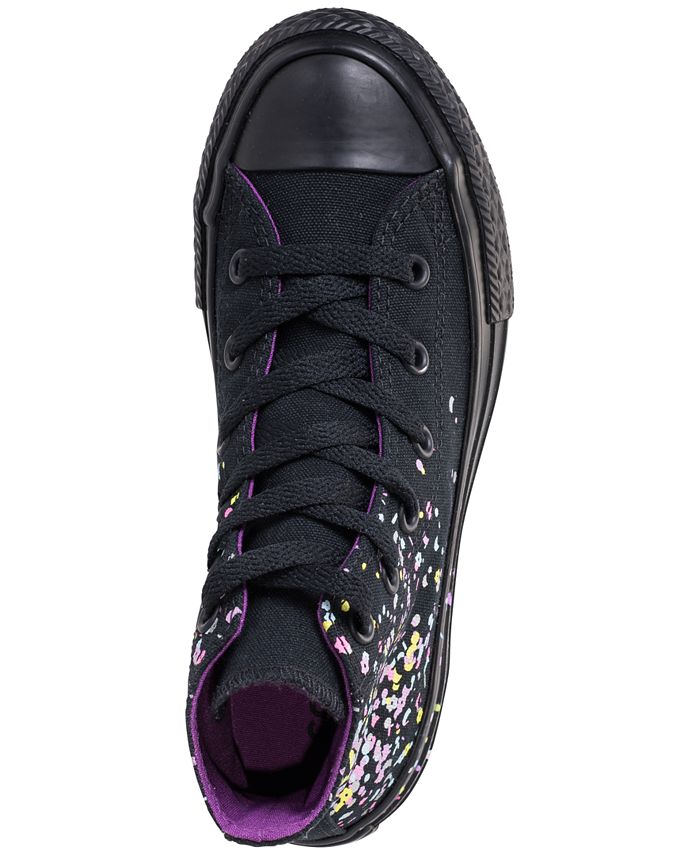 Converse Girls' Chuck Taylor All Star High Top Confetti Casual Sneakers
