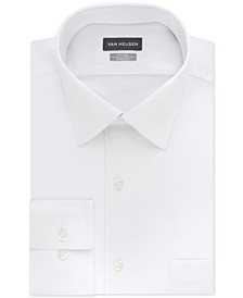 Men's Fitted Stretch Wrinkle Free Sateen Solid Dress Shirt