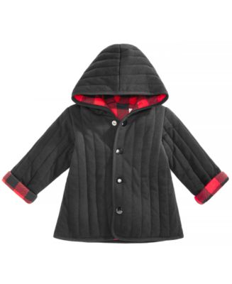 First Impressions Baby Boys Buffalo Plaid Reversible Cotton Jacket ...