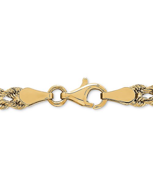 Macy's Rope Chain Bracelet in 14k Gold & Reviews Bracelets Jewelry