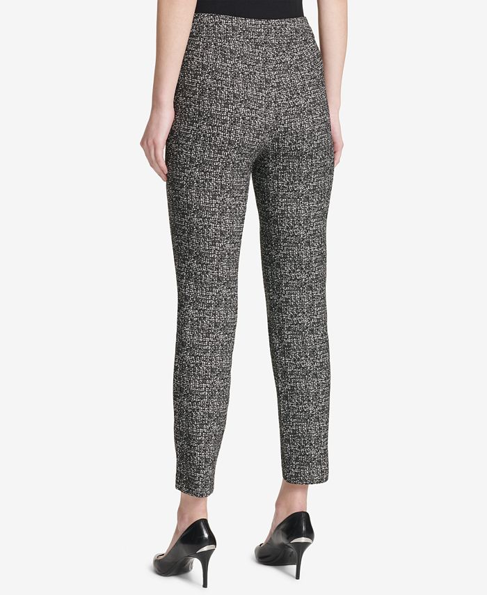 Calvin Klein Printed Tab-Waist Pants & Reviews - Pants & Capris - Women ...