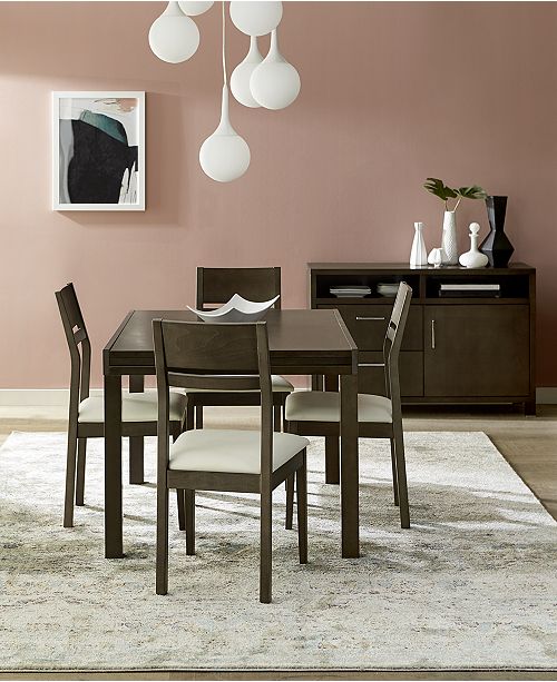 Furniture Emilia Dining Furniture 5 Pc Set Table 4 Side Chairs