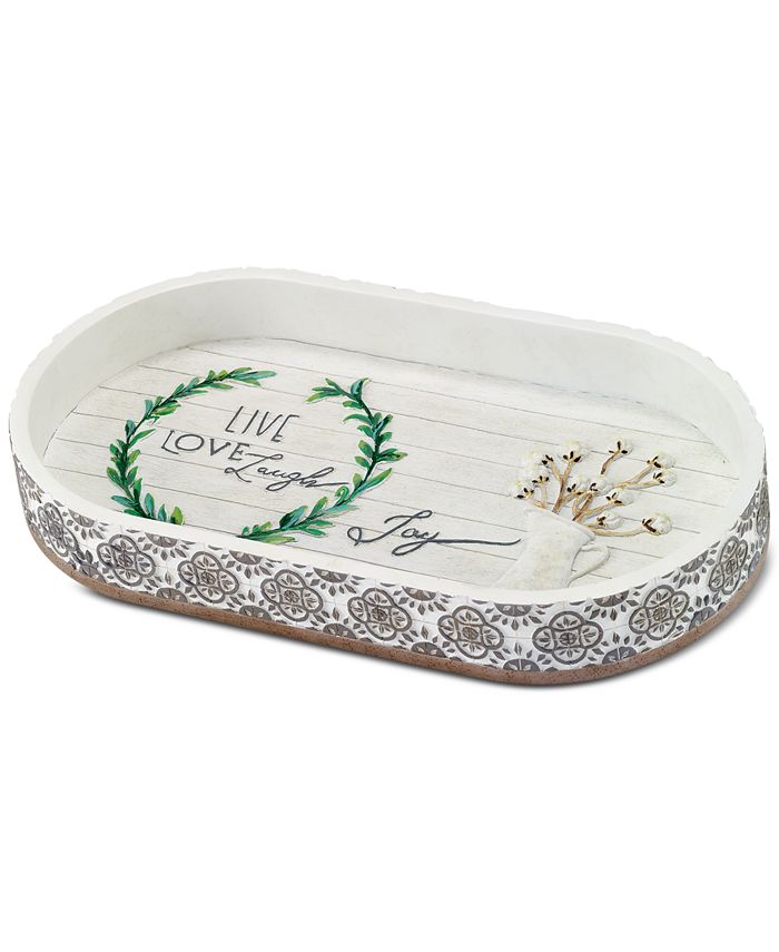 Avanti Modern Farmhouse Rustic Style Resin Bathroom Tray Macy's