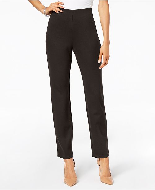 JM Collection Hollywood Ponte-Knit Pull-On Pants, Created for Macy's ...