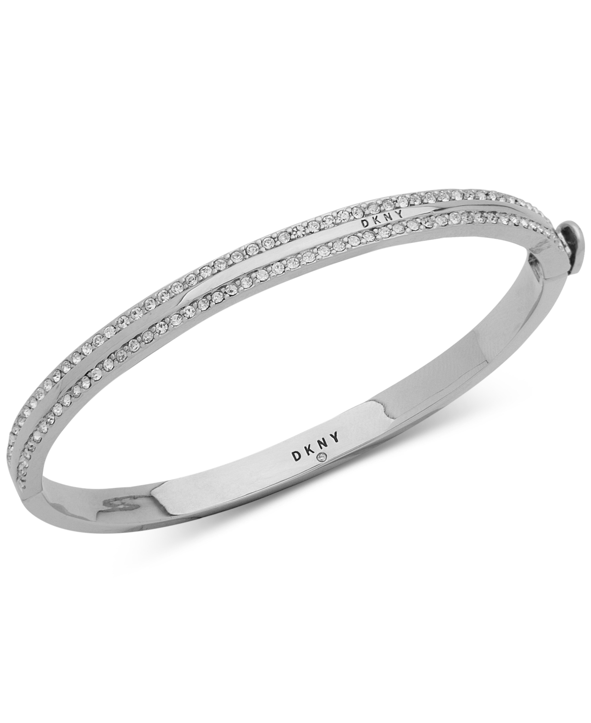 Pave Bangle Bracelet - Silver
