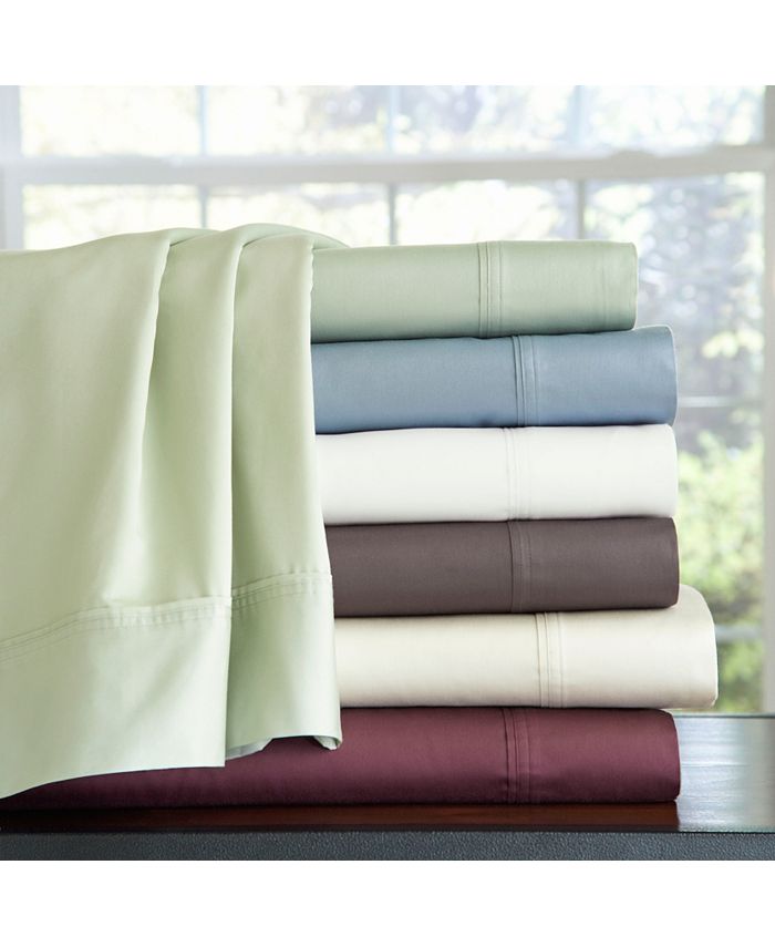 Pointehaven Solid 400 Thread Count Cotton Sateen Sheet Sets & Reviews