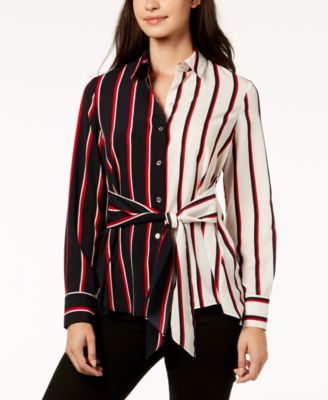 tommy hilfiger striped shirt womens