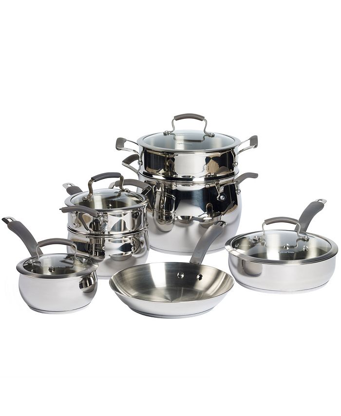 Epicurious - 11-Pc. Stainless Steel Cookware Set