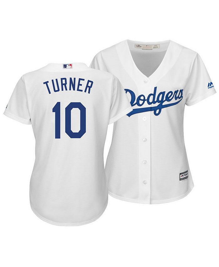 Justin Turner Los Angeles Dodgers Majestic Road Official Cool Base Player  Jersey - Gray