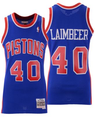 Youth Mitchell & Ness Bill Laimbeer Blue Detroit Pistons 1988/89 Hardwood Classics Swingman Jersey Size: Small