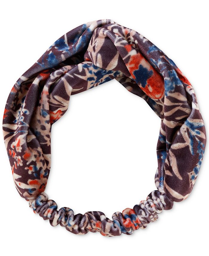 Lucky Brand FloralPrint Velvet Headband, Created for Macy's Macy's