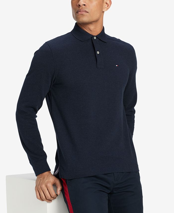 Tommy Hilfiger Mens Long Sleeve Button Down Shirt in Classic Fit Polo Shirt