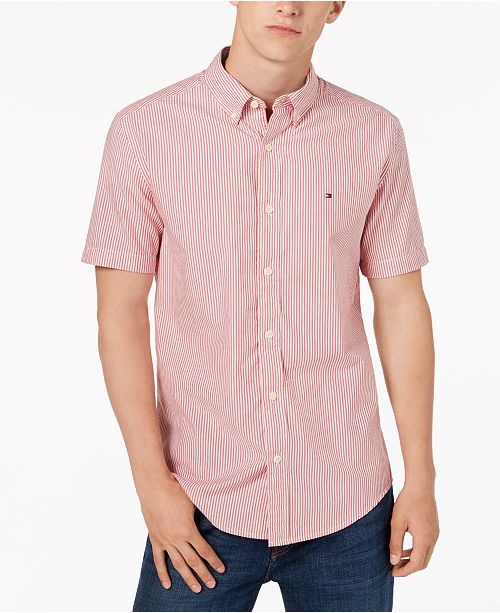 Tommy Hilfiger Men S Short Sleeve Oxford Classic Fit Shirt