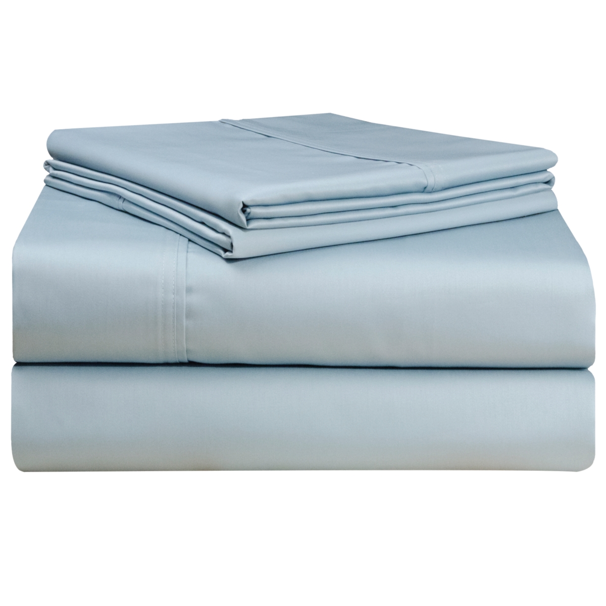Pointehaven Solid Extra Deep 500 Thread Count Sateen 4-pc. Sheet Set, Queen In Blue