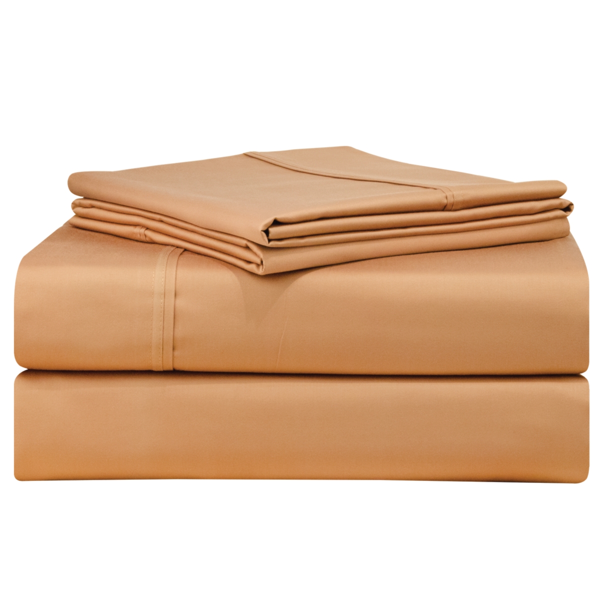 Pointehaven Solid Extra Deep 500 Thread Count Sateen Pillowcase Pair, Standard In Expresso