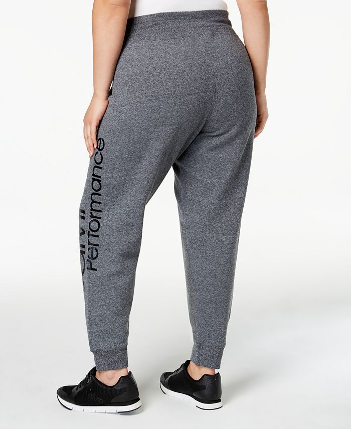 Calvin Klein Plus Size Fleece Logo Joggers - Macy's