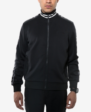 Sean John Men's Logo Taping Neoprene Track Jacket