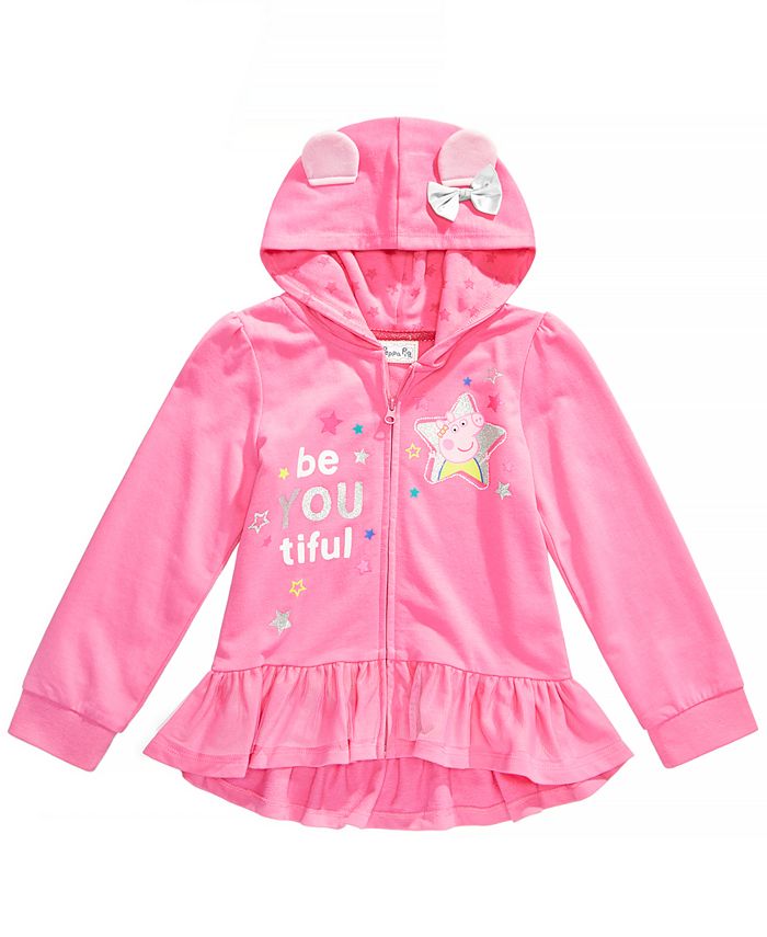 Peppa Pig Little Girls Peplum Full Zip Hoodie Macy s