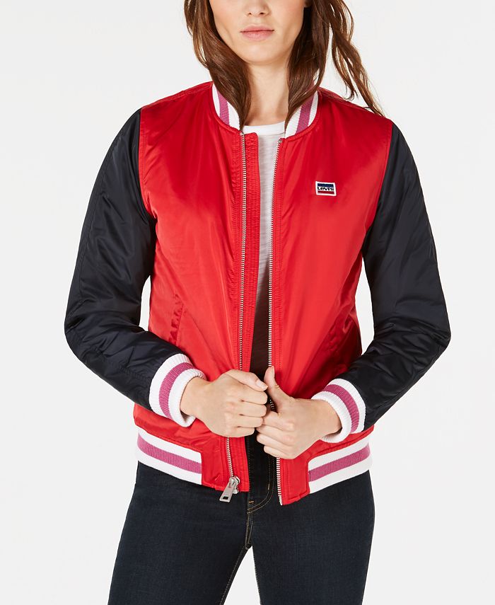 Levi's Women's Varsity Logo Bomber Jacket Macy's