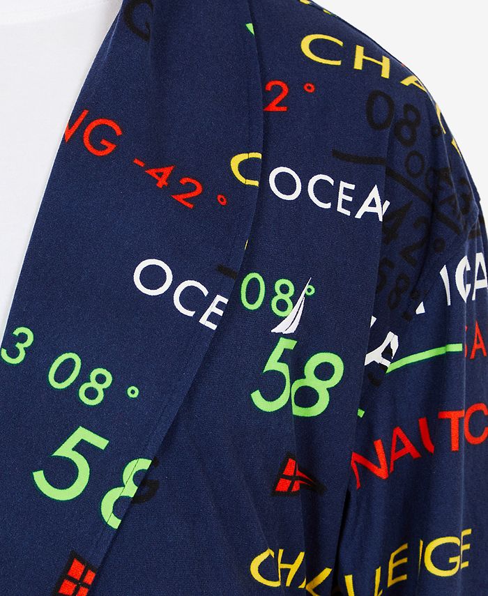 Nautica Men's Cozy Fleece Logo Robe Macy's