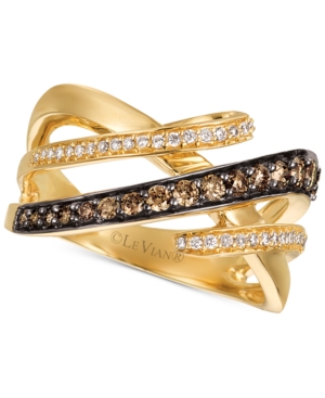 image of Le Vian Chocolatier Diamond Interwoven Statement Ring (5/8 ct. t.w.) in 14k Gold