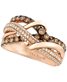 Chocolatier® Diamond Intertwined Ring (1-1/8 ct. t.w.) in 14k Rose Gold