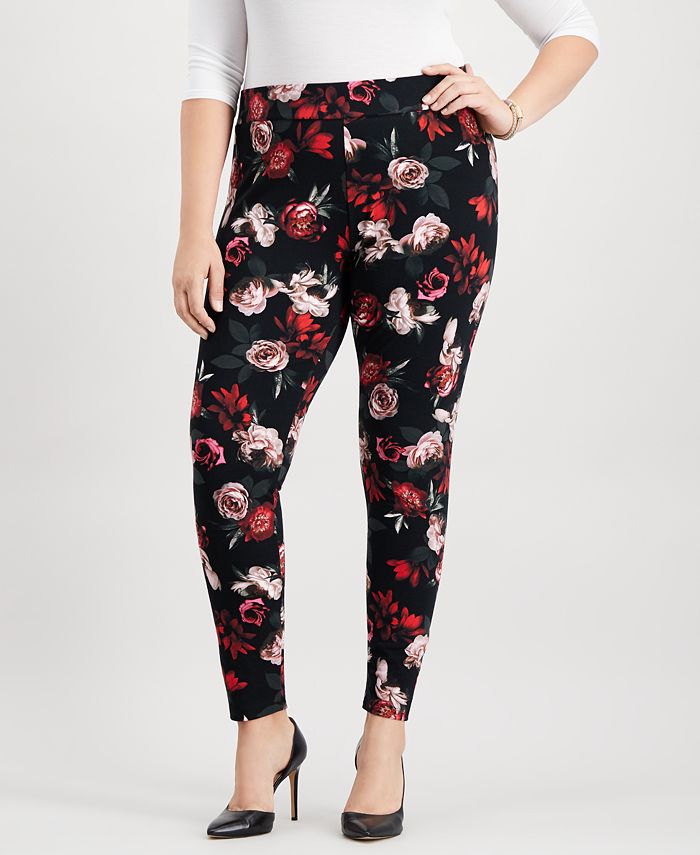 JM Collection Plus Size Printed Leggings, Created for Macy's - Macy's