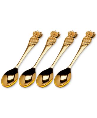 Godinger - Pineapple 4-Pc. Dessert Spoon Set