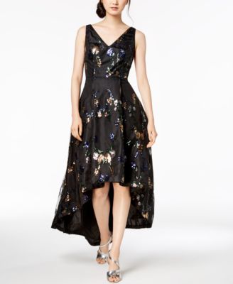 calvin klein sequin embellished gown