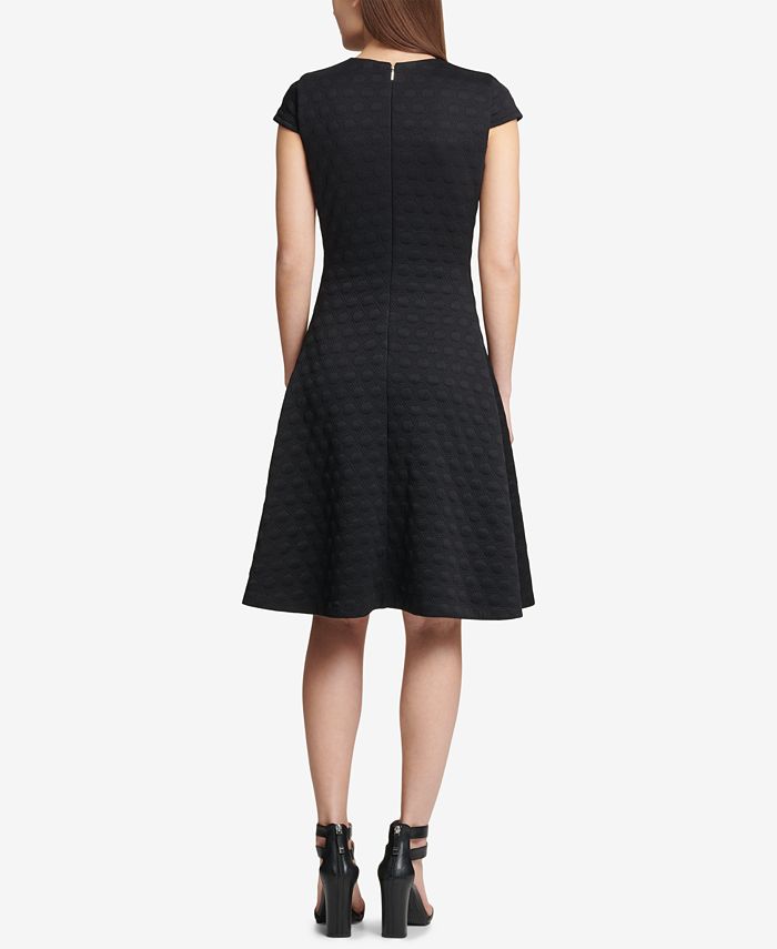 DKNY Textured Fit & Flare Dress, Created for Macy's - Macy's