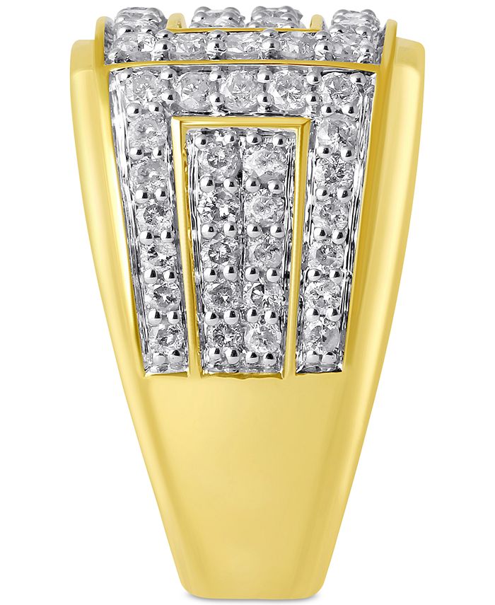 Macy's - Men's Diamond Cluster Ring (2 ct. t.w.) in 10k Yellow Gold or 10k White Gold