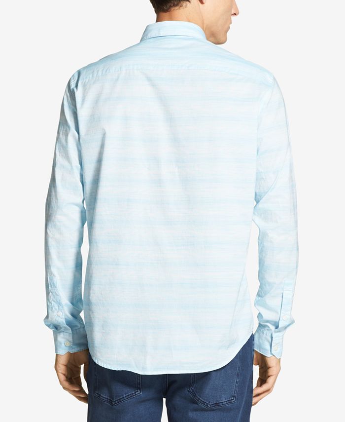DKNY Men's Space-Dyed Cotton Striped Shirt - Macy's