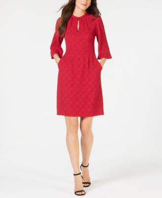 Nanette Lepore - 3/4-Sleeve Keyhole Dress