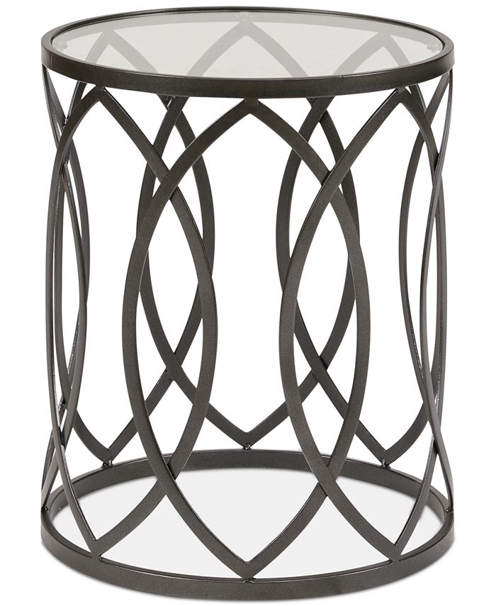 Madison Park Arlo Metal Eyelet Accent Table & Reviews Furniture Macy's