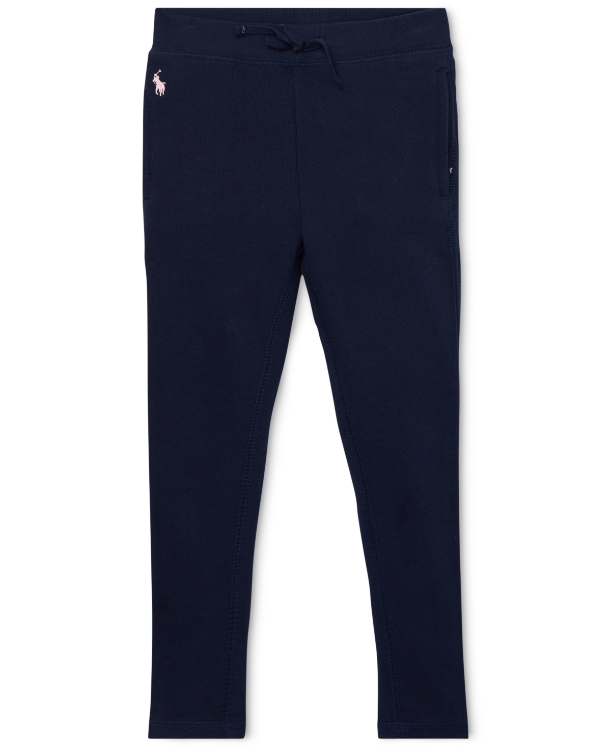 Shop Polo Ralph Lauren Toddler And Little Girls French Terry Leggings In Refined Navy