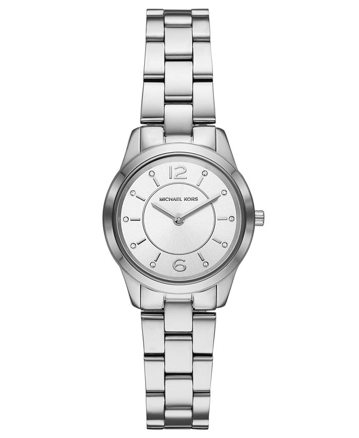 Michael Kors Women's Mini Runway Stainless Steel Bracelet Watch 28mm ...