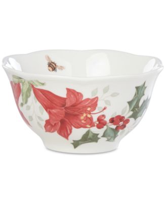 Lenox - Butterfly Meadow Holiday Amaryllis Rice Bowl